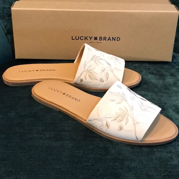Lucky Brand Davin Slide Sandal Sandshell - Picture 4 of 12
